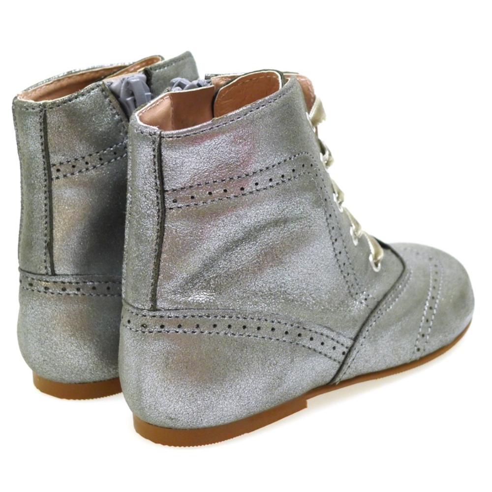 Bota pascuala piel metalizada cremallera Carrile foto 4