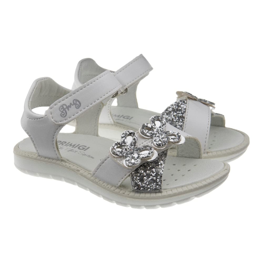 Sandalias Brillantes Mariposas Niña Primigi Blanco-Plata PAL 58874