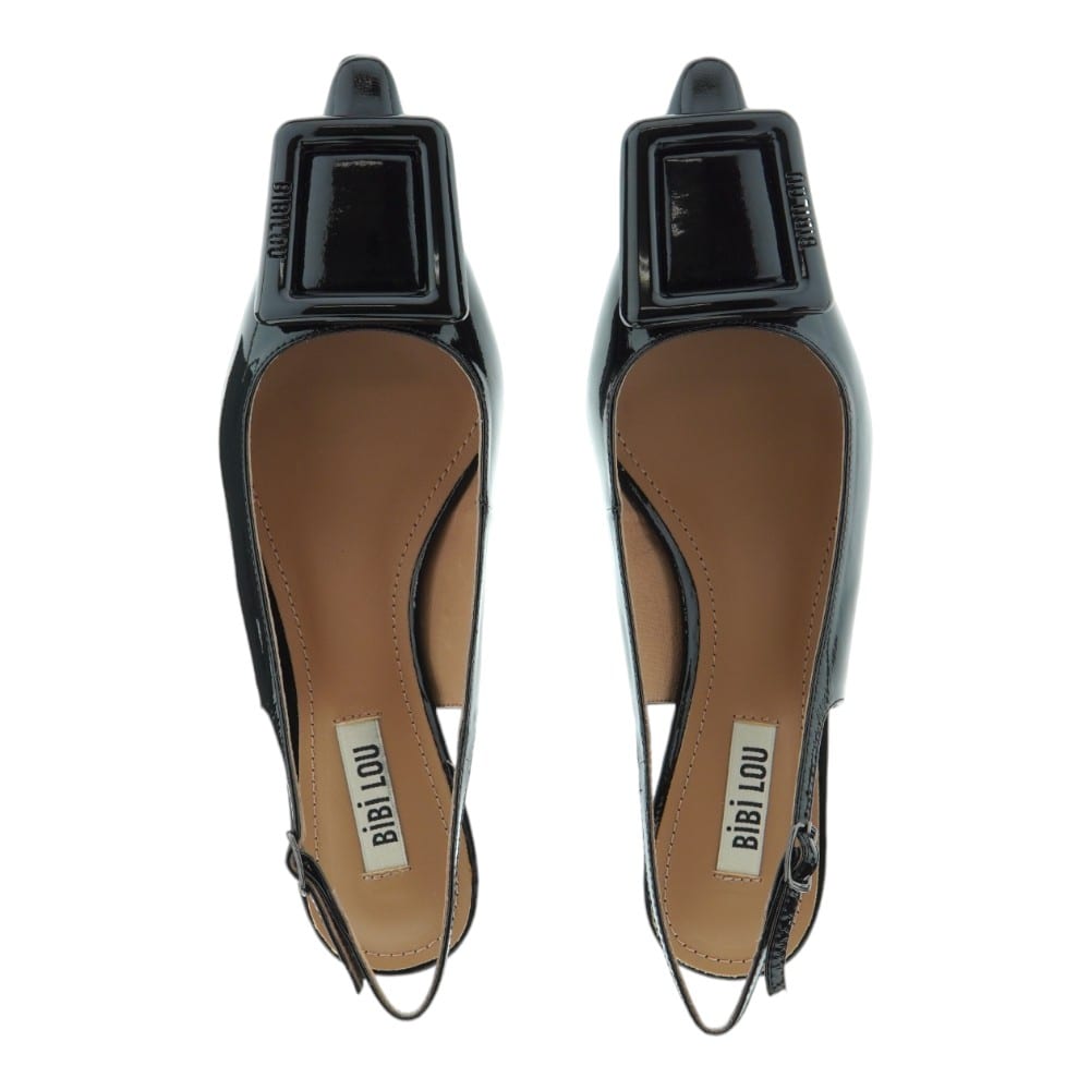 Zapatos de Tacón Bibilou - Elegancia y Estilo en Charol Rojo y Azul Marino foto 2