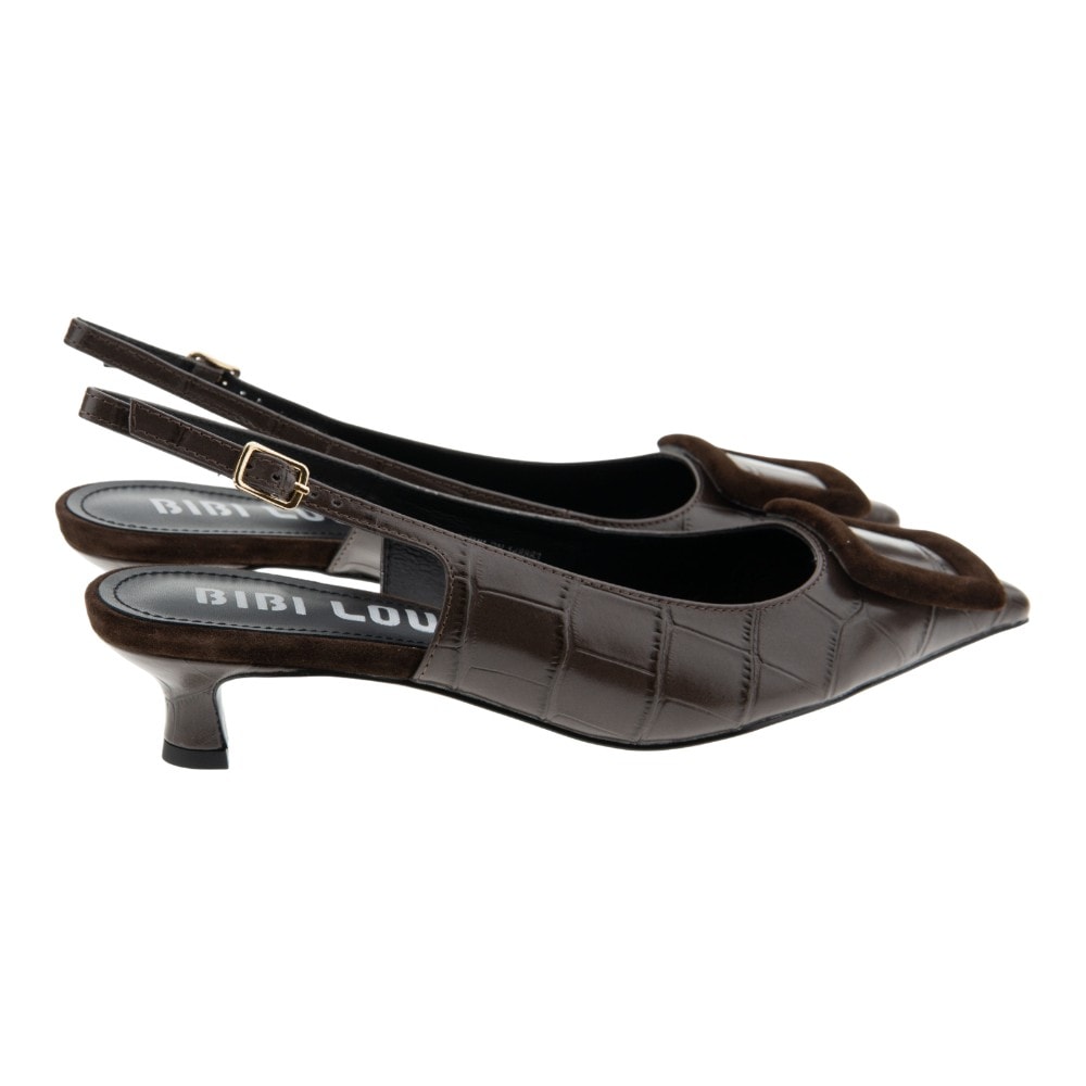 Zapatos tacón mujer Bibilou – Elegancia en negro y marrón foto 4