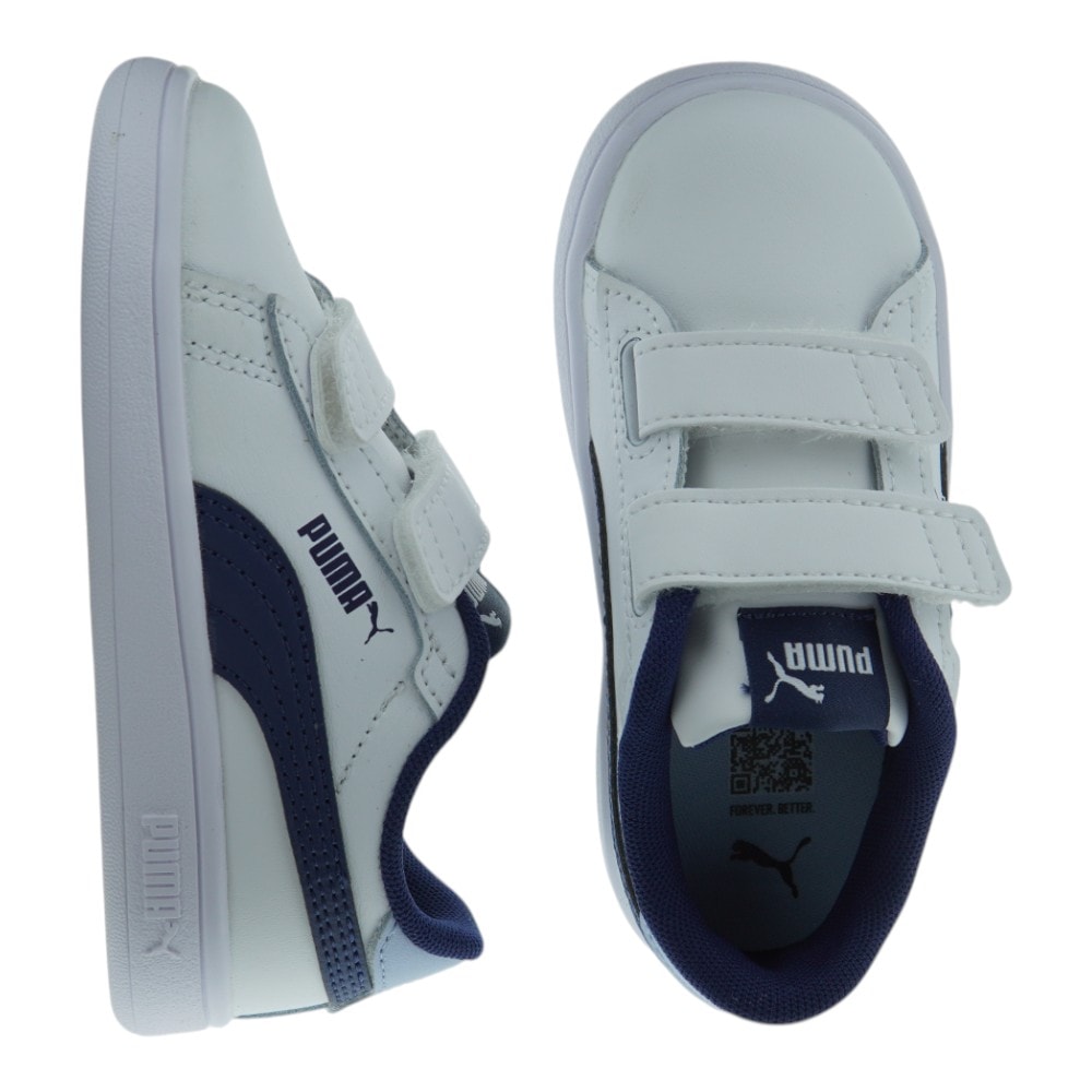 Deportivas blancas niño Puma con velcro | Carrilé foto 2