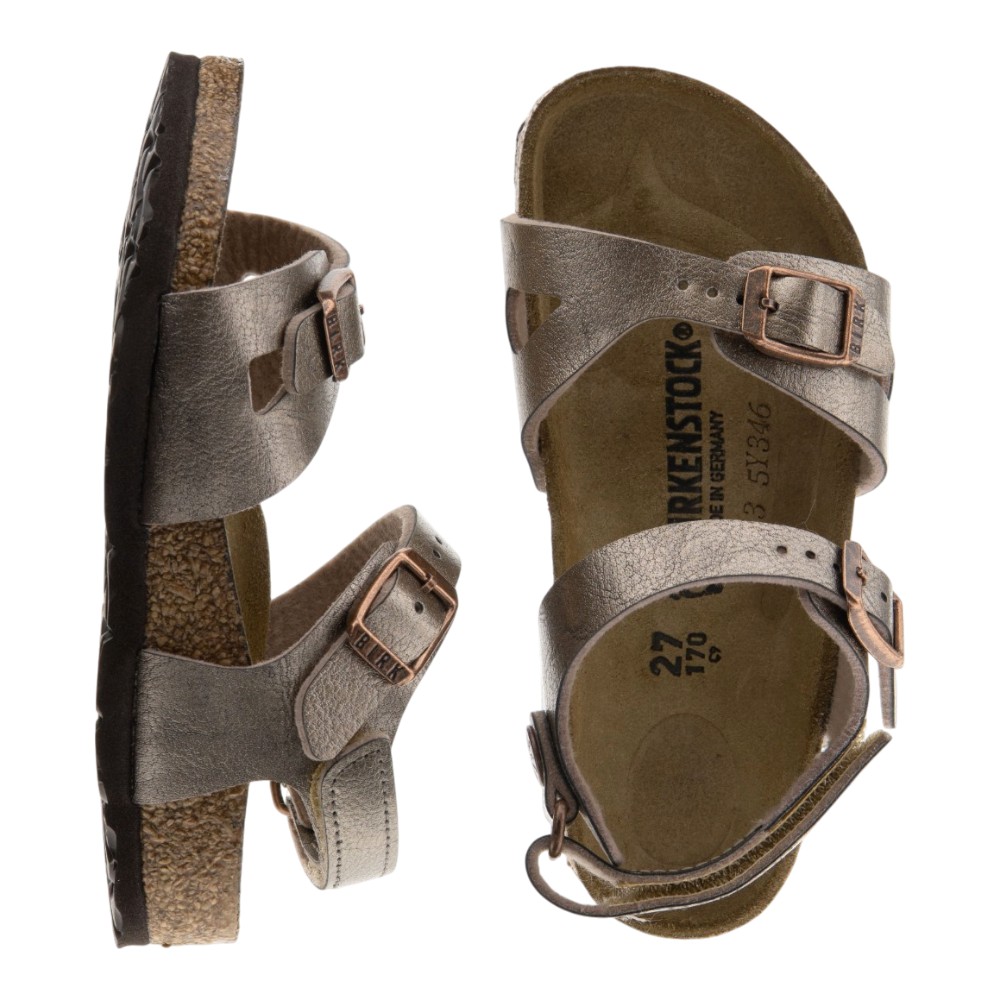 Sandalia bio metalizada hebillas niña Birkenstock Rio Kids Bf foto 2