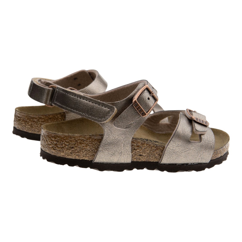 Sandalia bio metalizada hebillas niña Birkenstock Rio Kids Bf foto 4