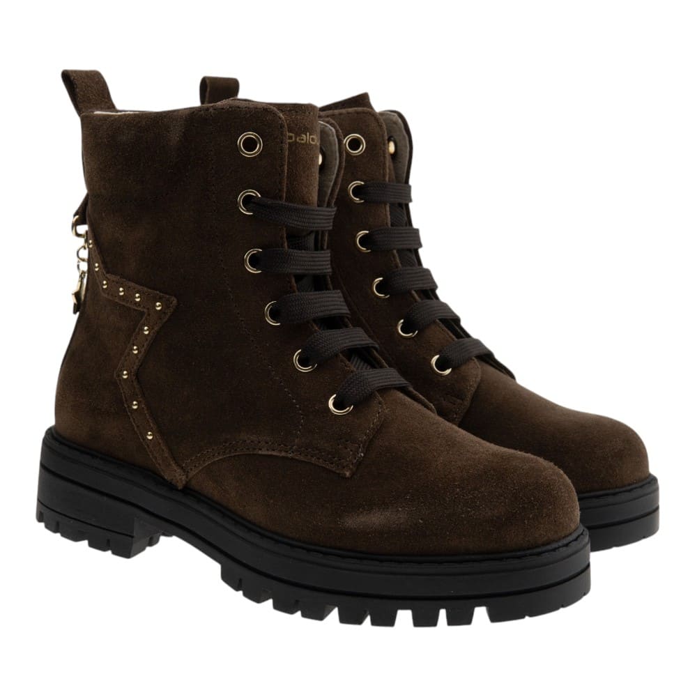 Botas militares niña ante marrón estrella Balducci Rive1030