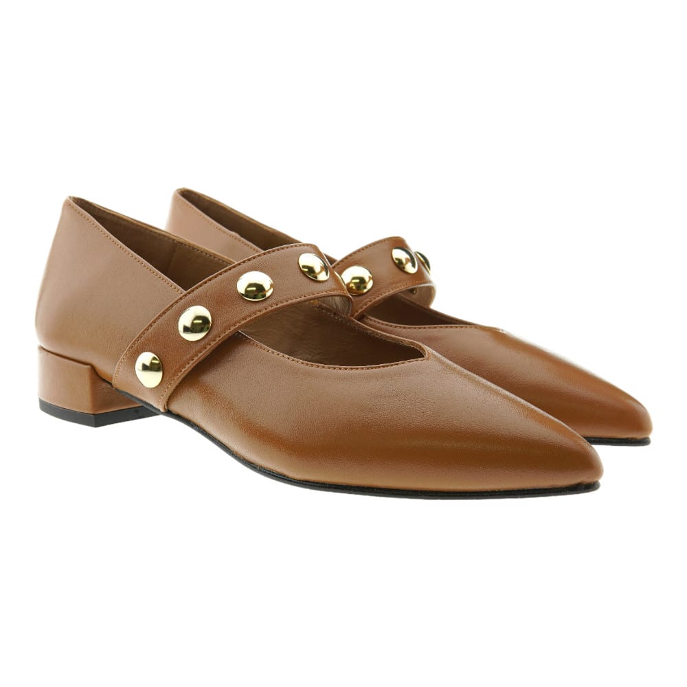 Bailarinas Piel Tachuelas Carrile Woman S-3914