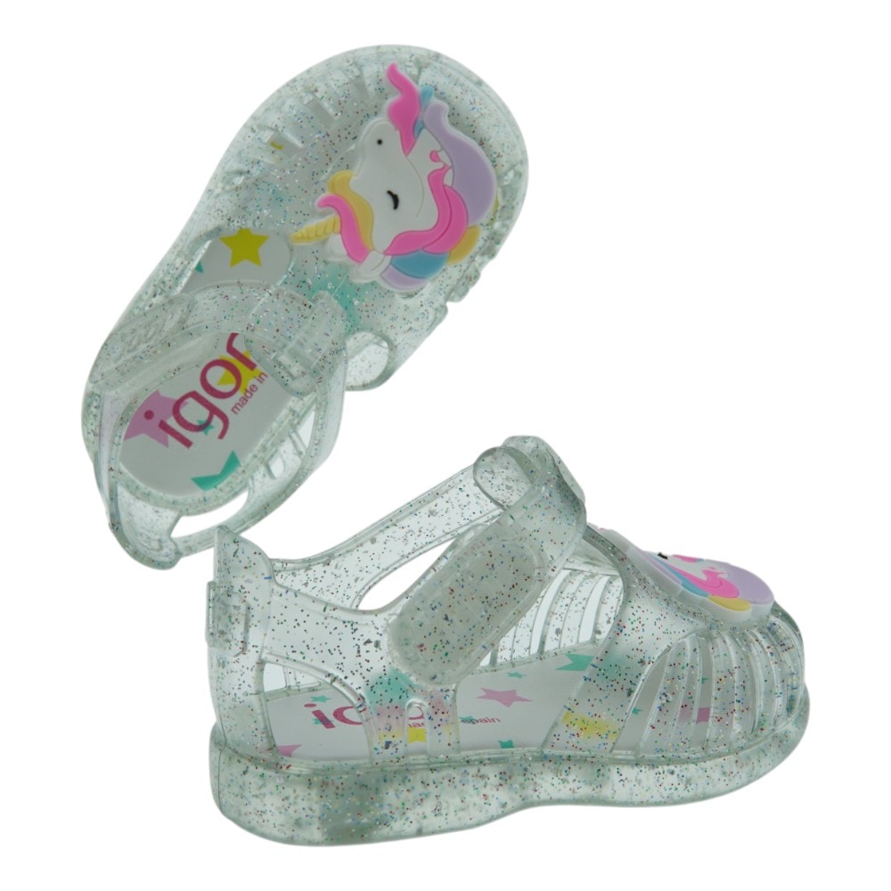 Cangrejeras piscina niña unicornio con velcro - Igor foto 4