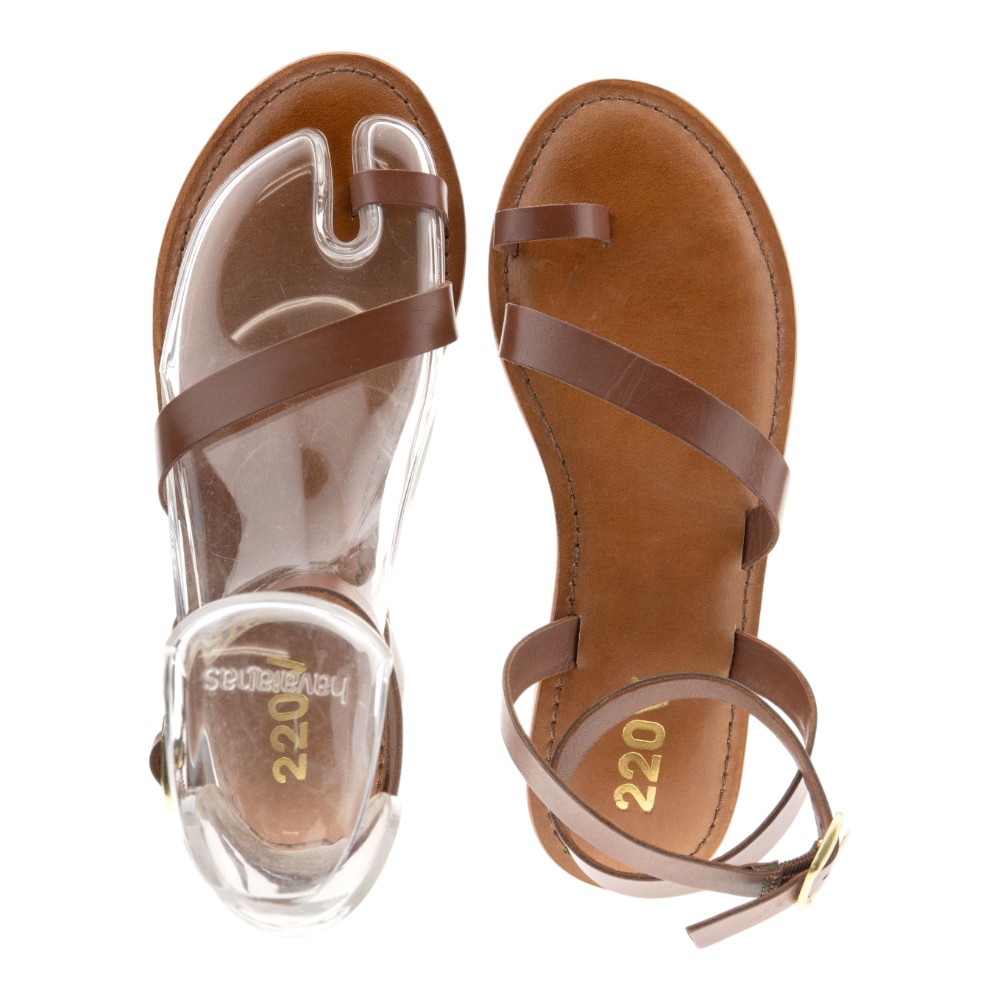Sandalias griegas tiras cuero 220V foto 2