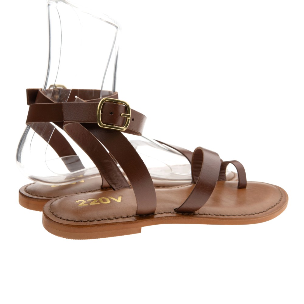 Sandalias griegas tiras cuero 220V foto 4