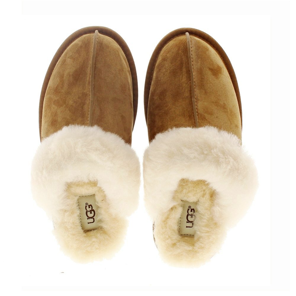 Zapatillas casa destalonadas mujer pelo Ugg Scuffette foto 2