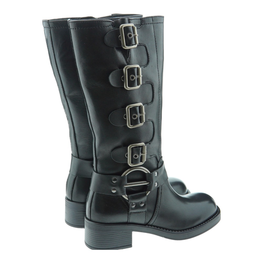 Bota alta motera cuatro hebillas Vexed Selena foto 4