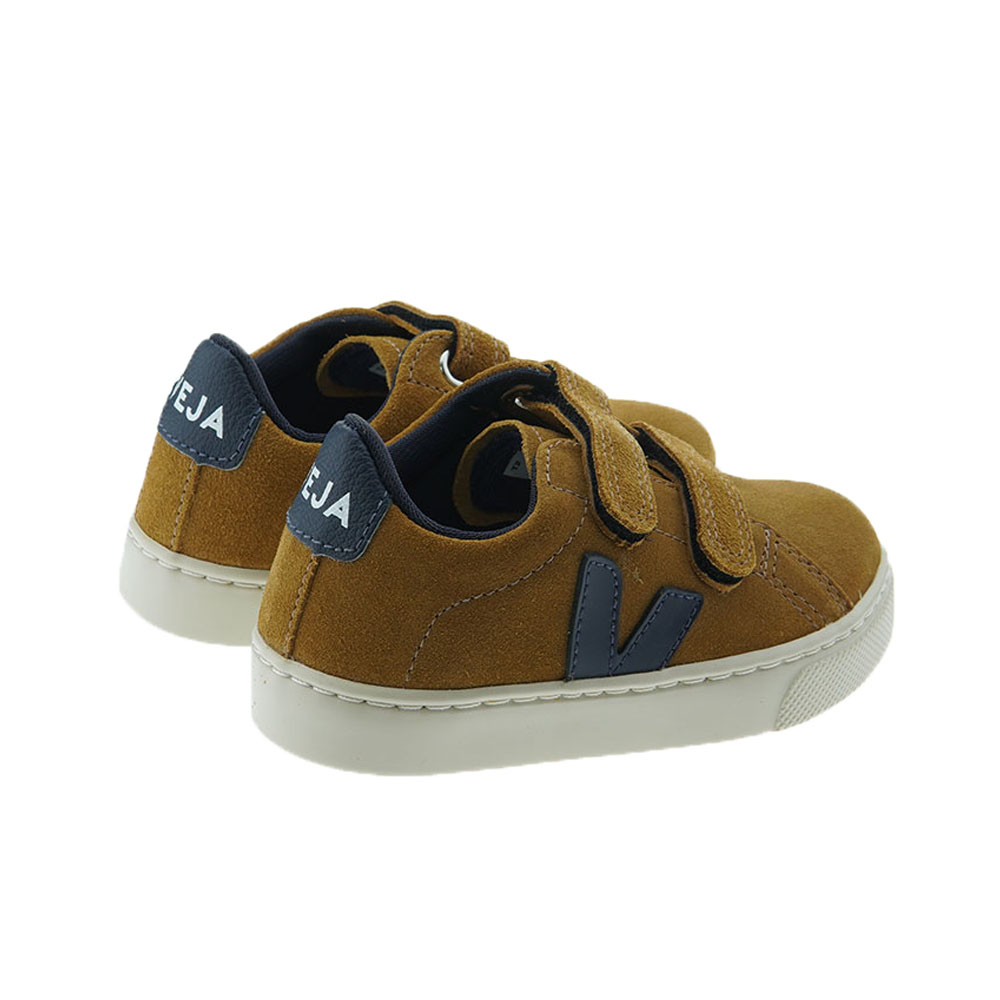 Zapatillas niño piel ante velcros Veja Small Splar W foto 4