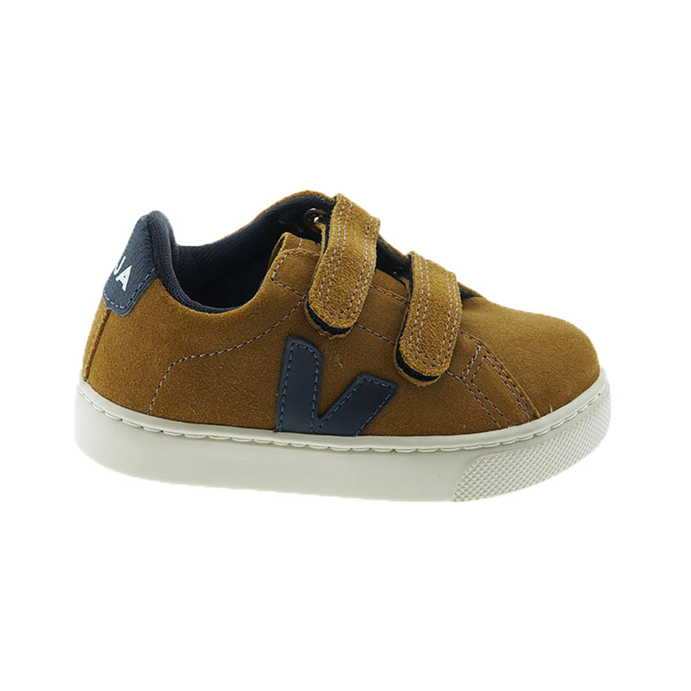 Zapatillas niño piel ante velcros Veja Small Splar W foto 5