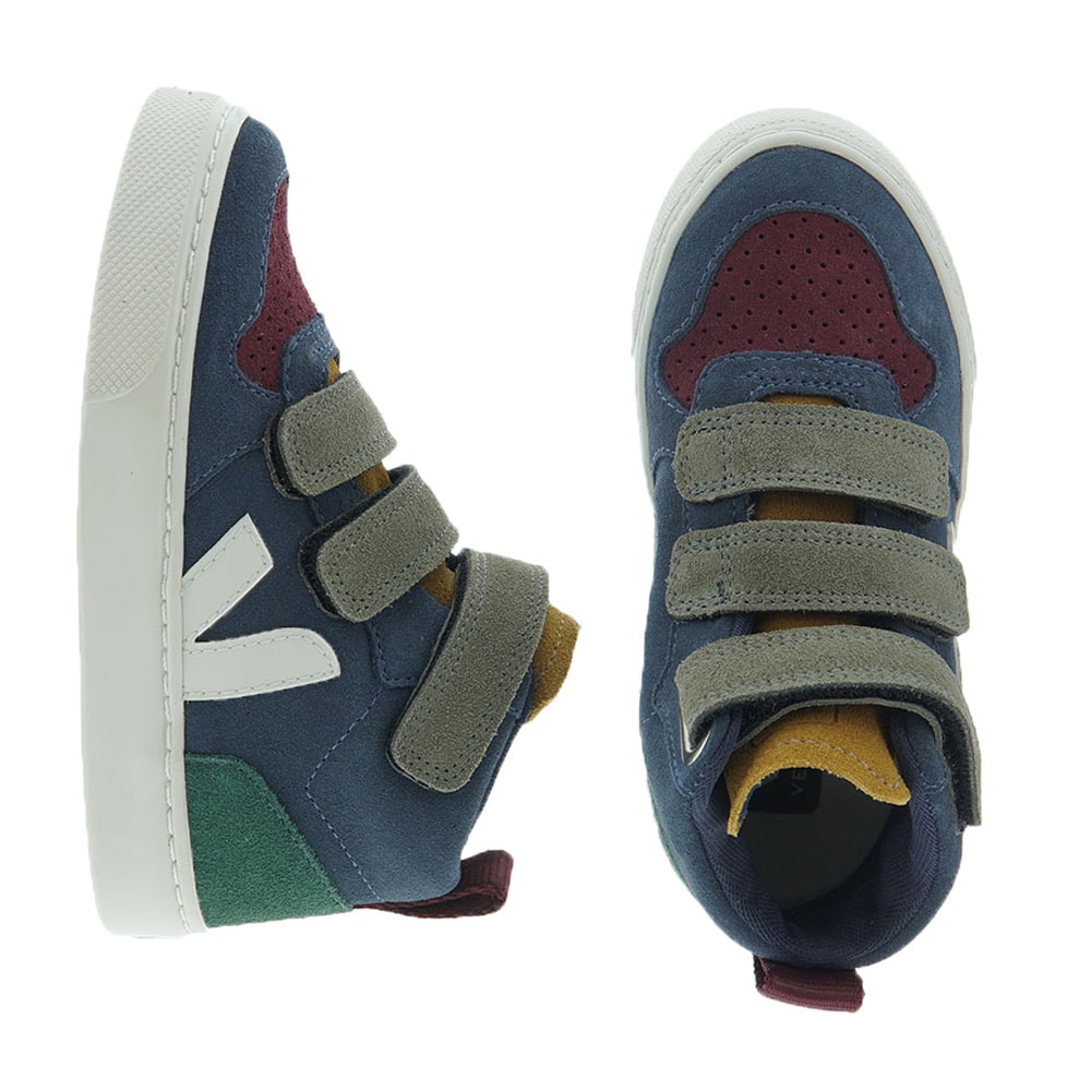 Bota deportiva niño piel ante velcros Veja Small V-10 Mid foto 2