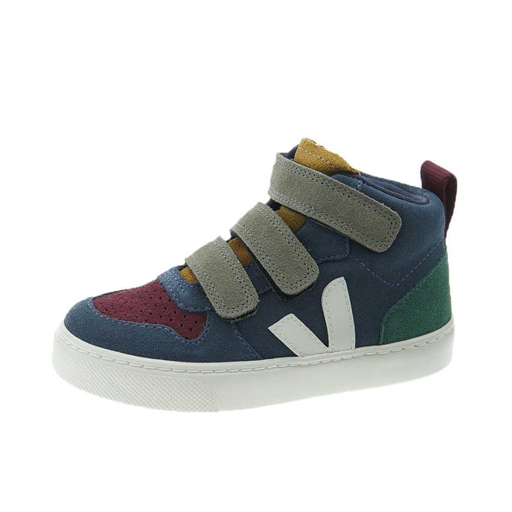 Bota deportiva niño piel ante velcros Veja Small V-10 Mid foto 3