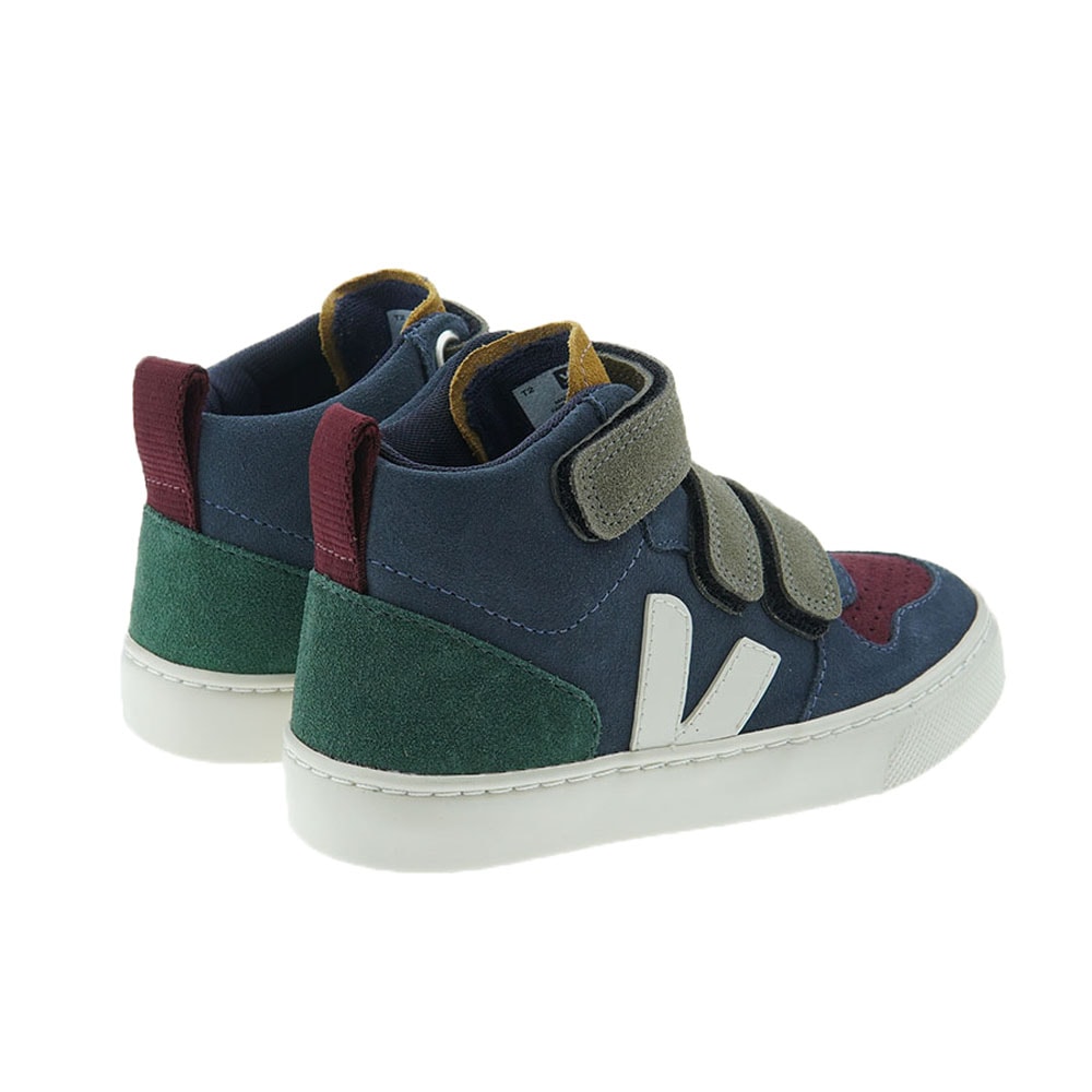 Bota deportiva niño piel ante velcros Veja Small V-10 Mid foto 4