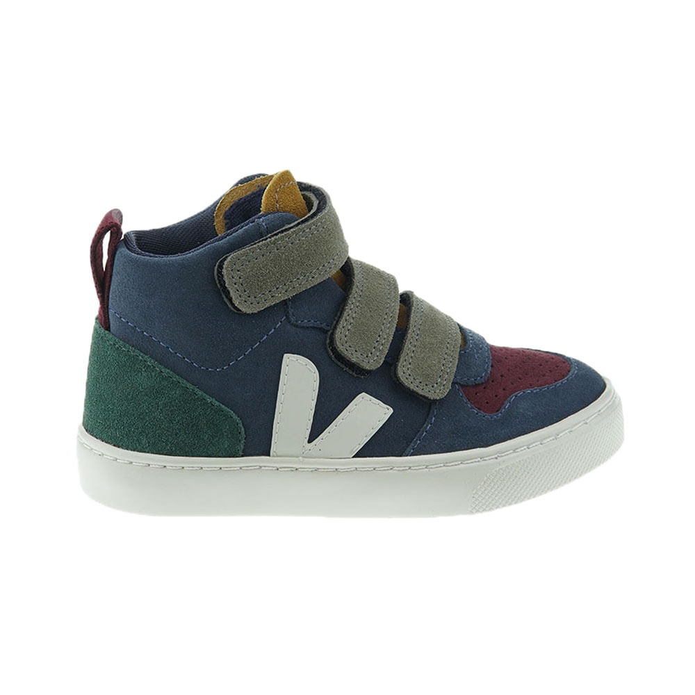 Bota deportiva niño piel ante velcros Veja Small V-10 Mid foto 5
