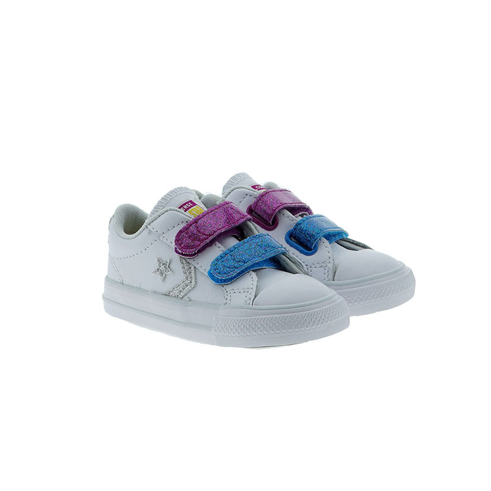 Zapatilla niña piel casual doble velcro metal Converse Star Player 2VP