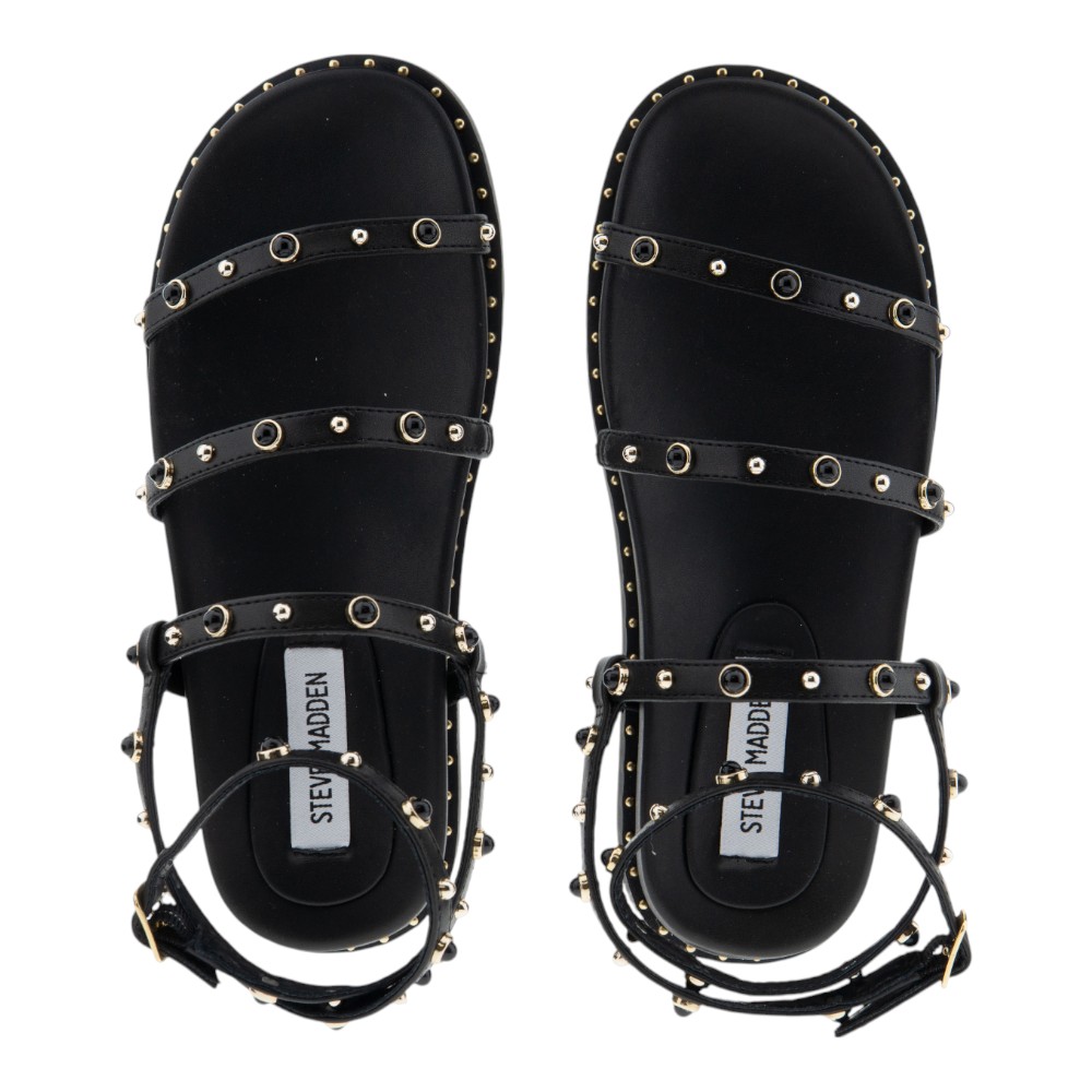 Sandalias romanas mujer Steve Madden negras con tachuelas – Estilo y comodidad foto 2