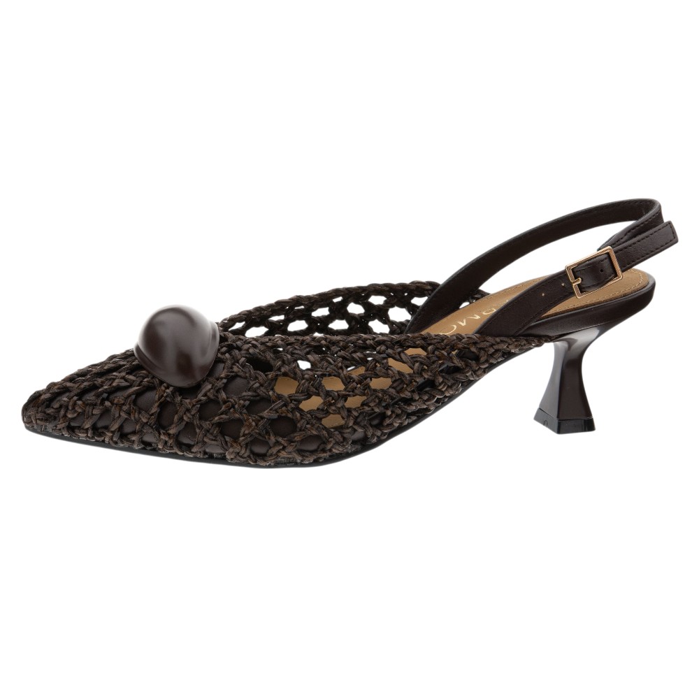 Zapato destalonado rafia trenzada tacón bajo Noa Harmon | Carrilé foto 3