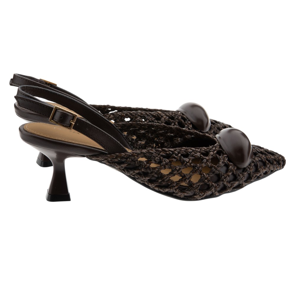 Zapato destalonado rafia trenzada tacón bajo Noa Harmon | Carrilé foto 4