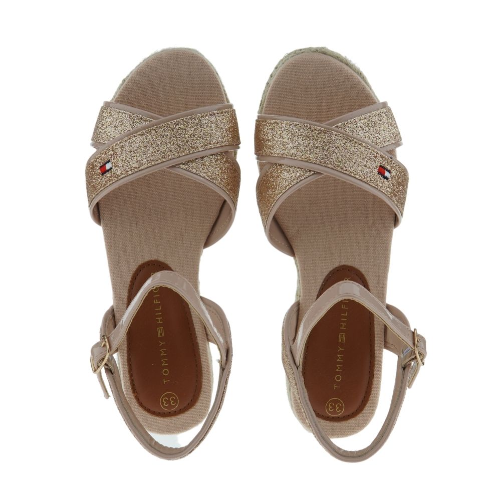 Sandalias glitter cuña esparto Tommy Hilfiger T3A7-32186 foto 2