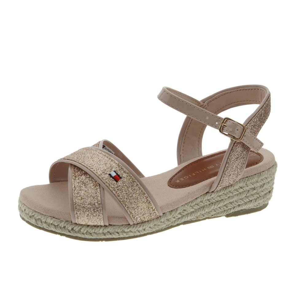 Sandalias glitter cuña esparto Tommy Hilfiger T3A7-32186 foto 3