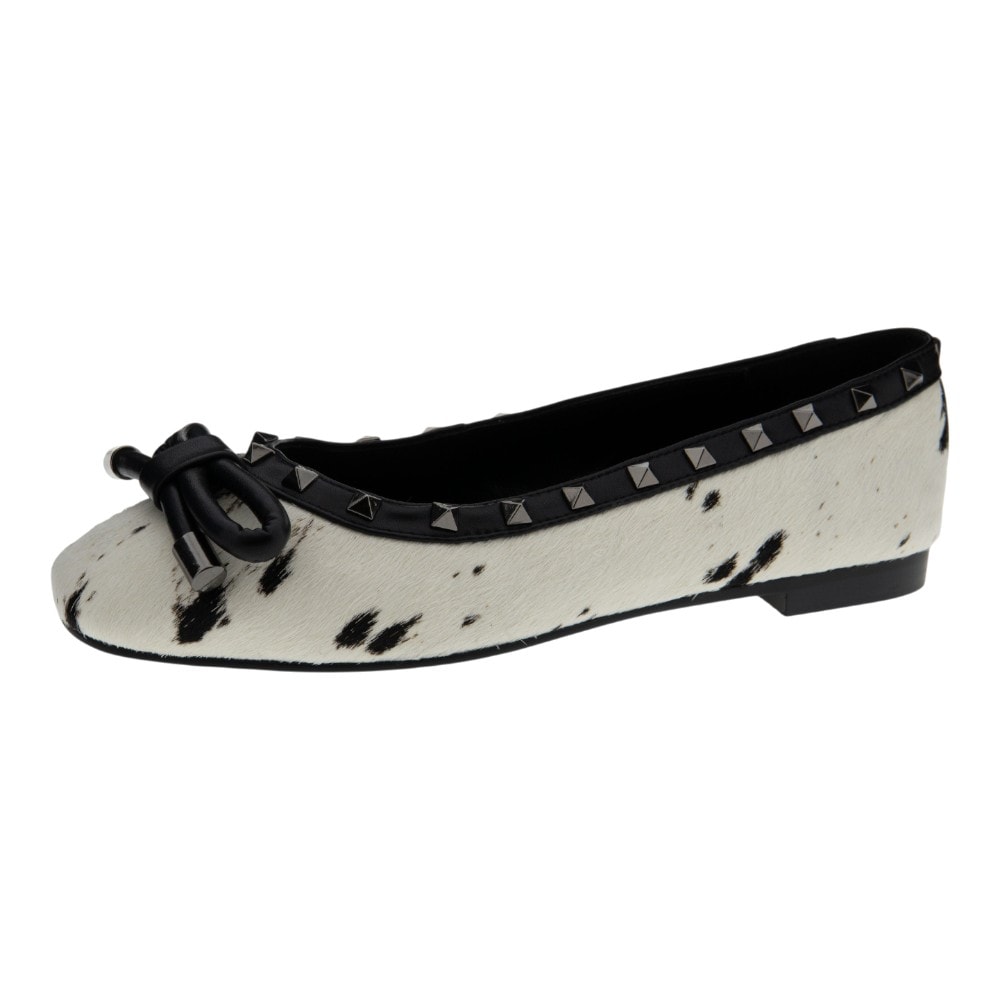 Bailarinas leopardo blanco y negro Venezianas con tachuelas foto 3