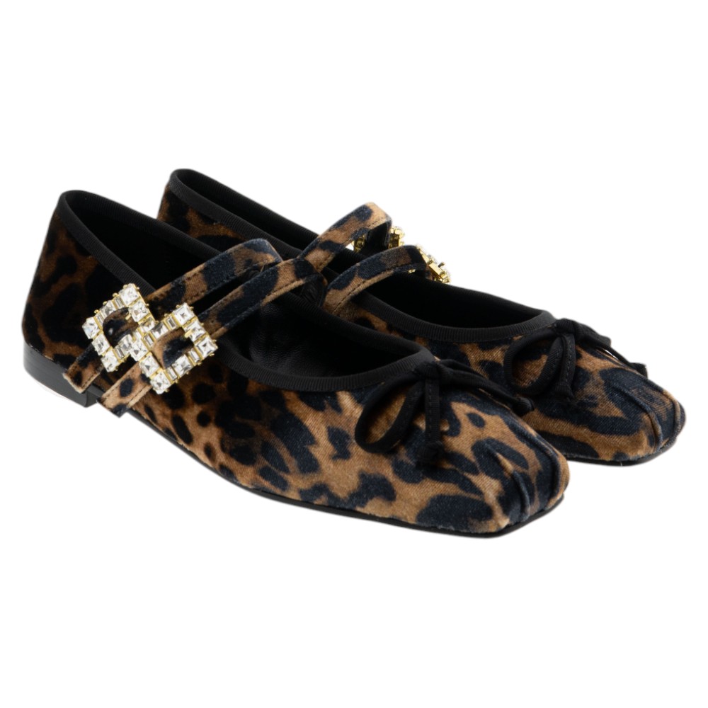 Bailarinas terciopelo leopardo Venezianas TB24223