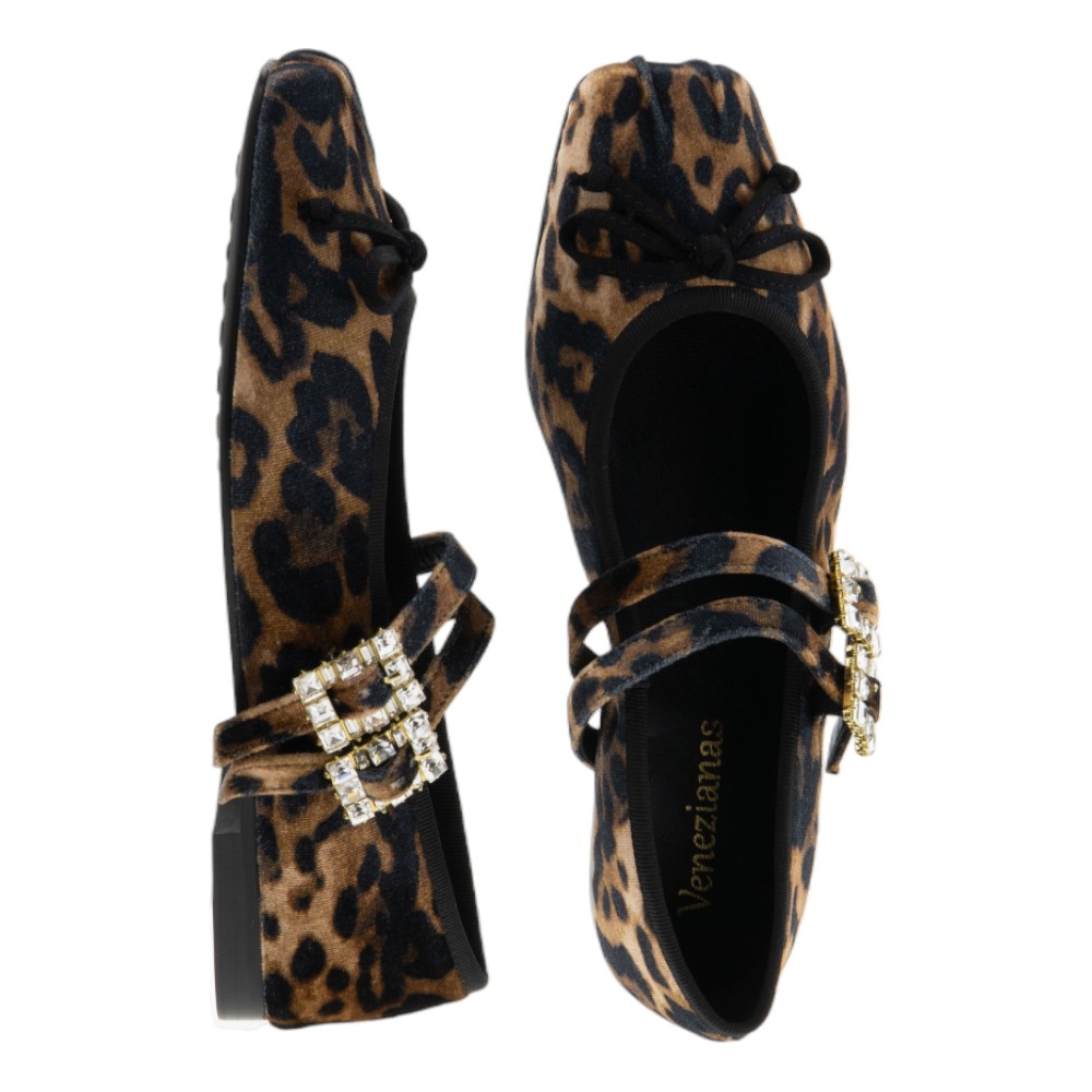 Bailarinas leopardo hebillas Venezianas mujer – Elegancia y estilo foto 2