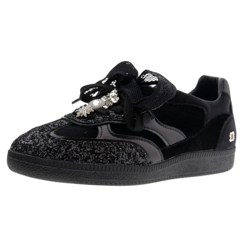 Sneakers negras glitter y brillantes Noa Harmon foto 3