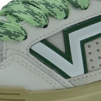 Zapatillas blancas Vans con suela beige y cordones verdes foto 6