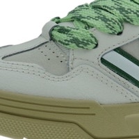 Zapatillas blancas Vans con suela beige y cordones verdes foto 7