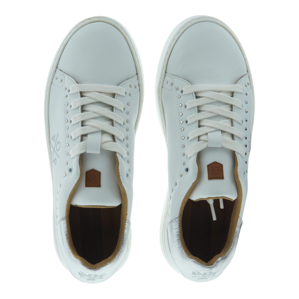 Sneakers piel mujer cordónes Popa Vicort Adornos foto 2