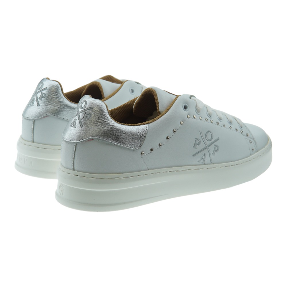 Sneakers piel mujer cordónes Popa Vicort Adornos foto 4
