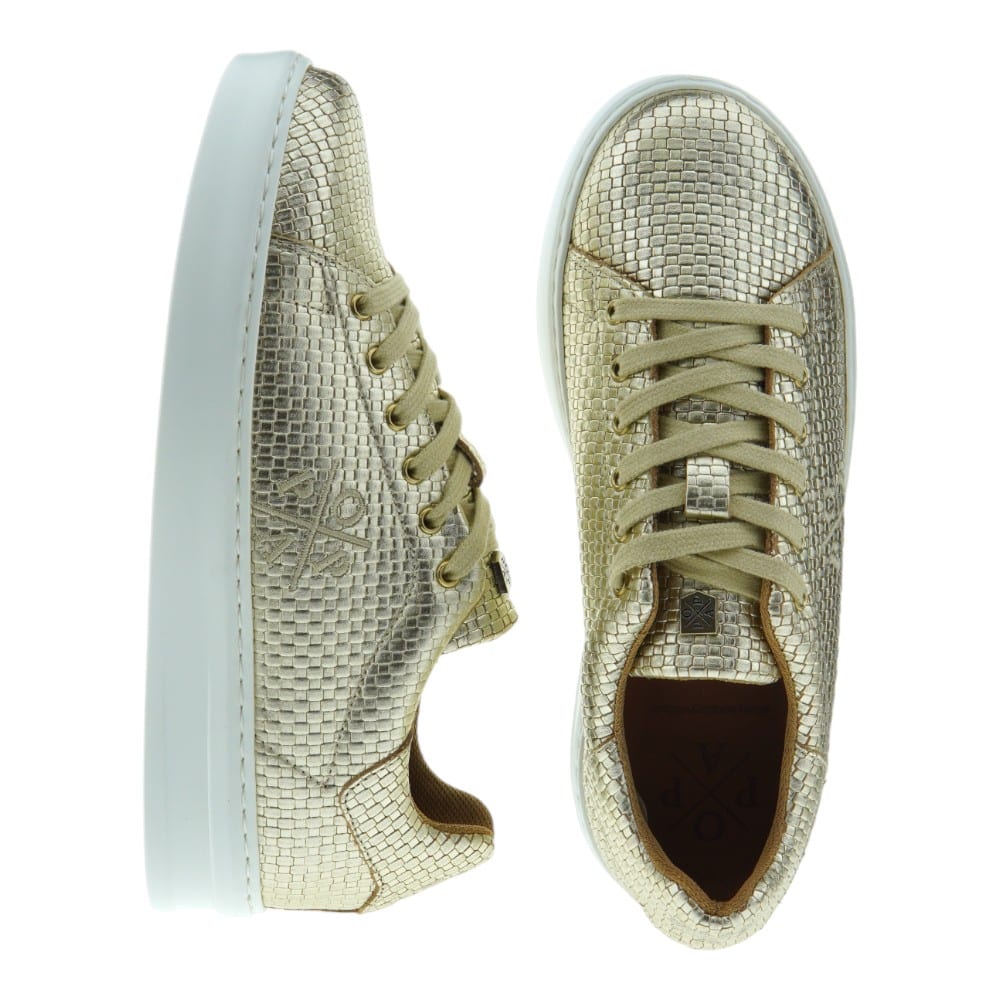 Sneakers mujer piel trenzada Popa Vicort foto 2