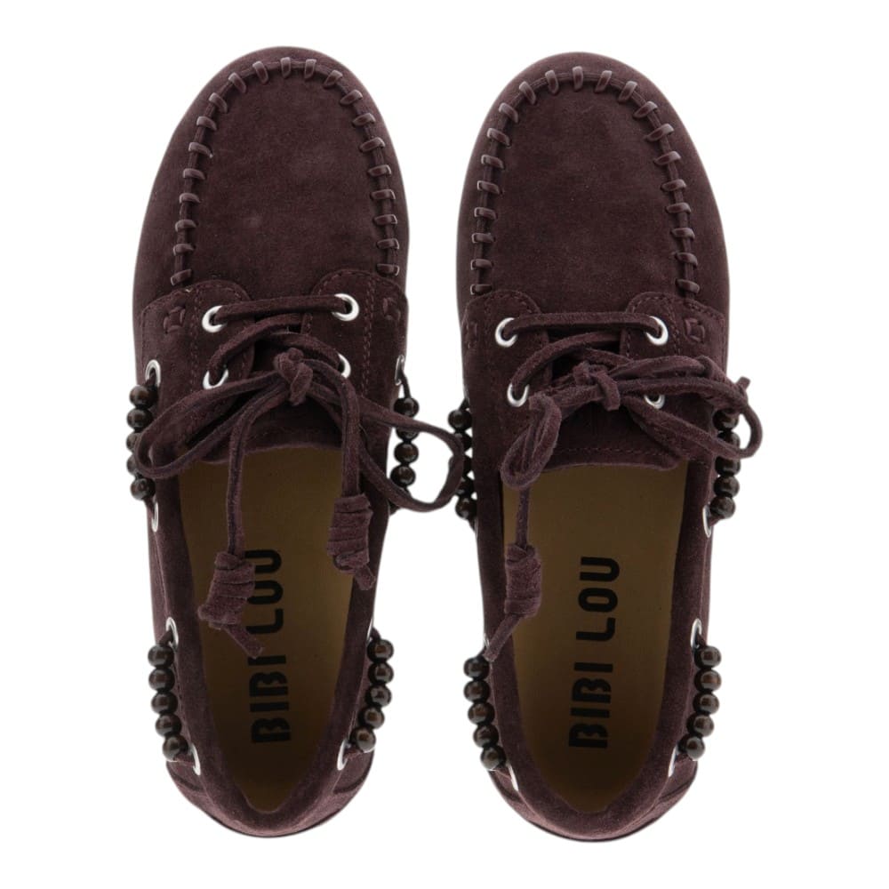 Náuticos Mujer Piel Ante Cordones Bibilou foto 2