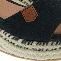 Sandalias cuña esparto Popa en beige y negro foto 7