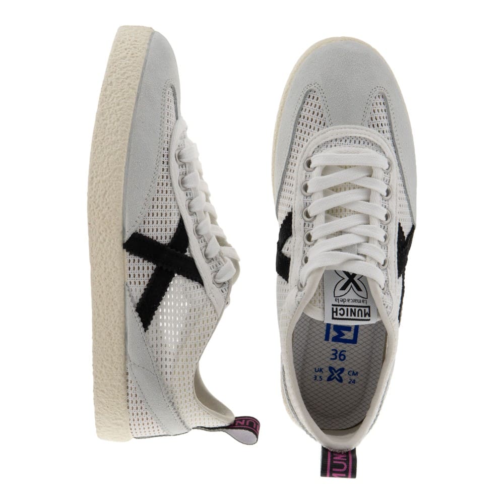 Munich Volata mujer | Zapatillas retro en malla y ante foto 2