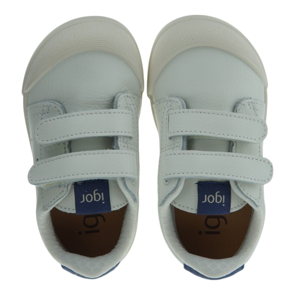 Zapatillas respetuosas niño piel blanca con velcro – Igor foto 2