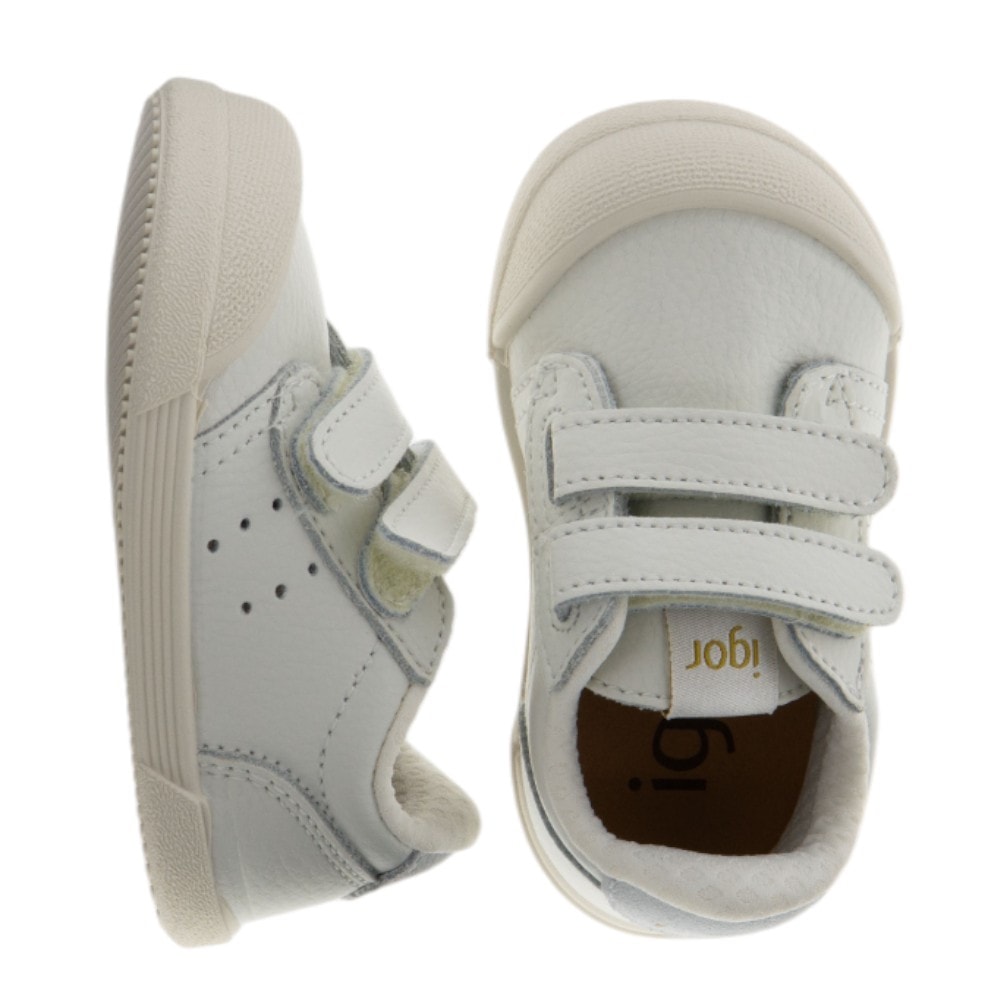 Zapatillas respetuosas niño piel blanca con velcro – Igor foto 2