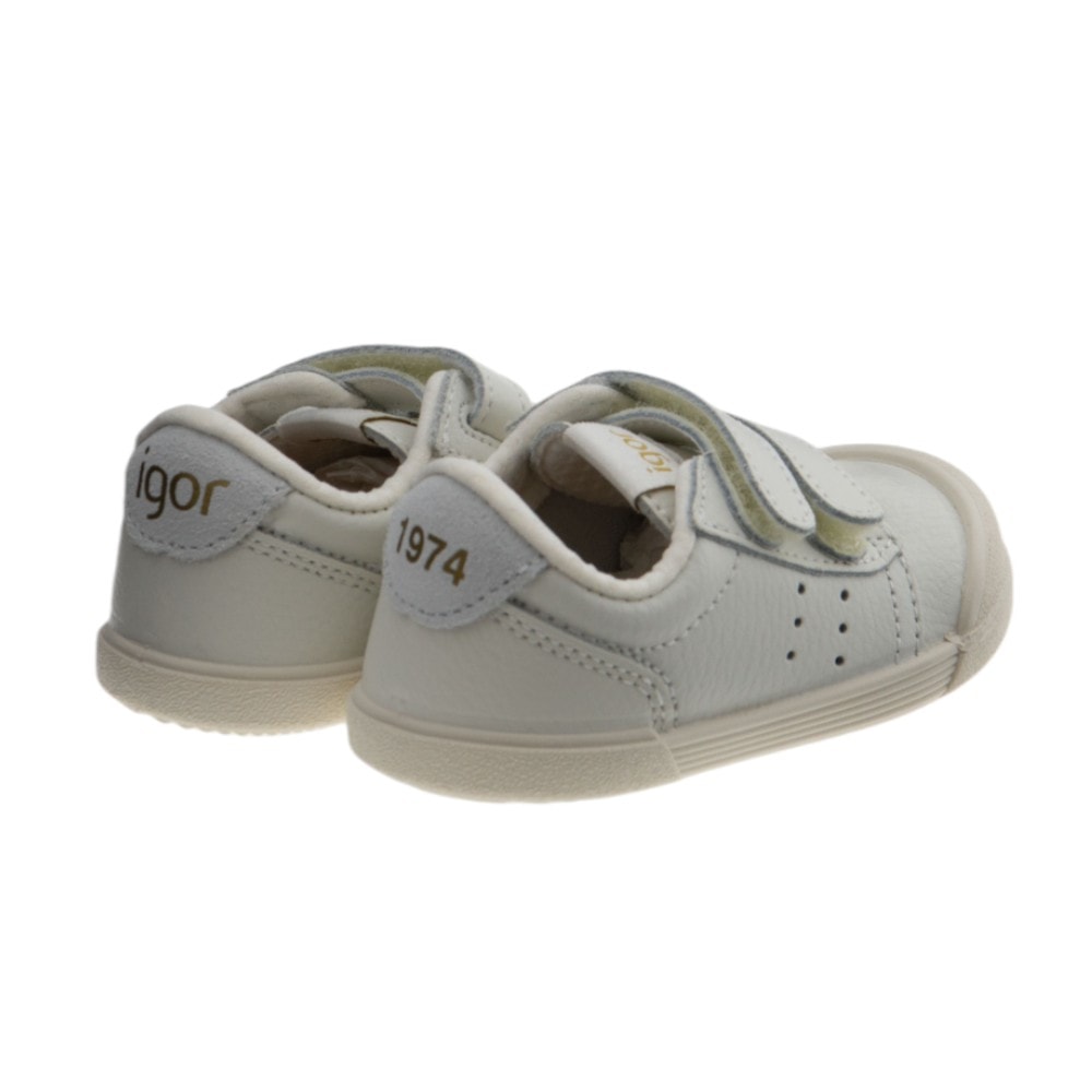 Zapatillas respetuosas niño piel blanca con velcro – Igor foto 4