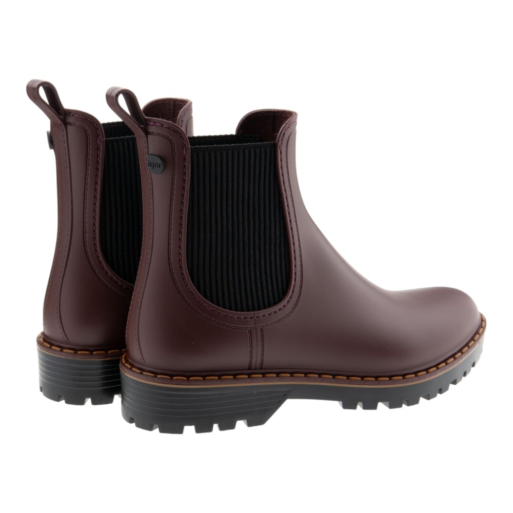 Botas lluvia mujer Igor – Chelsea impermeables en negro, verde y burdeos foto 4