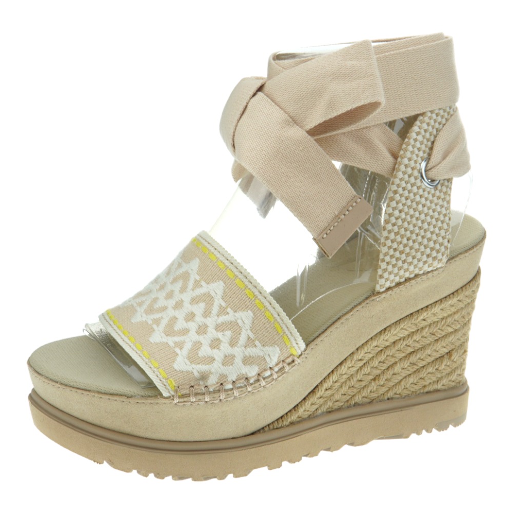 Alpargatas cuña alta esparto atadas Ugg W Abbot Wrap Drifwood foto 3