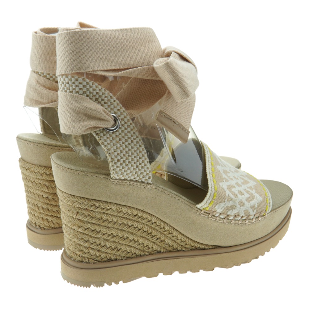 Alpargatas cuña alta esparto atadas Ugg W Abbot Wrap Drifwood foto 4