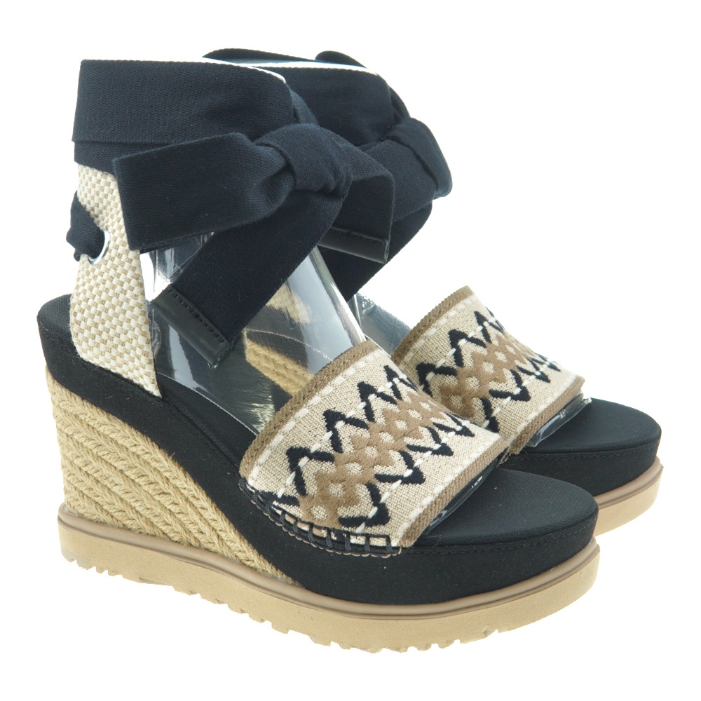 Alpargatas cuña alta esparto atadas Ugg W Abbot Wrap Drifwood
