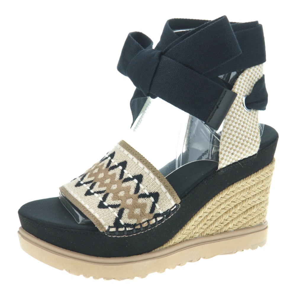 Alpargatas cuña alta esparto atadas Ugg W Abbot Wrap Drifwood foto 3