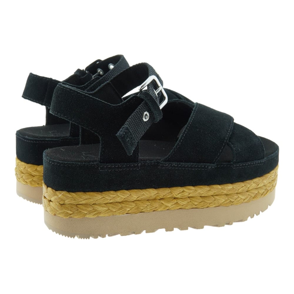 Sandalias Plataforma UGG Negras Yute | Carrile foto 4