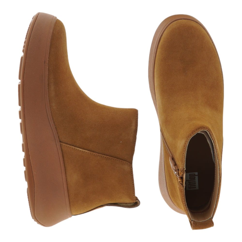 Botines FitFlop en ante marrón | Plataforma cómoda para el invierno | Carrile foto 2