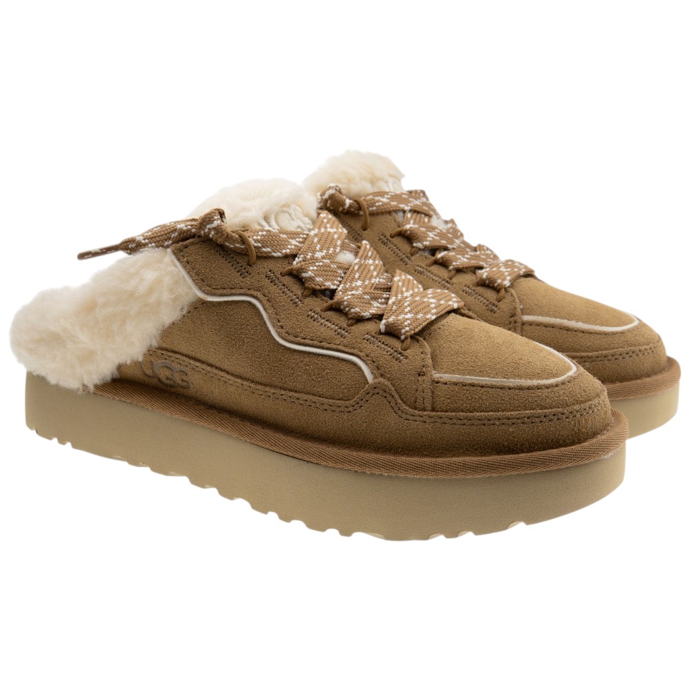 Zueco Ugg ante cuero y piel cordero mujer W Lowmel Mule
