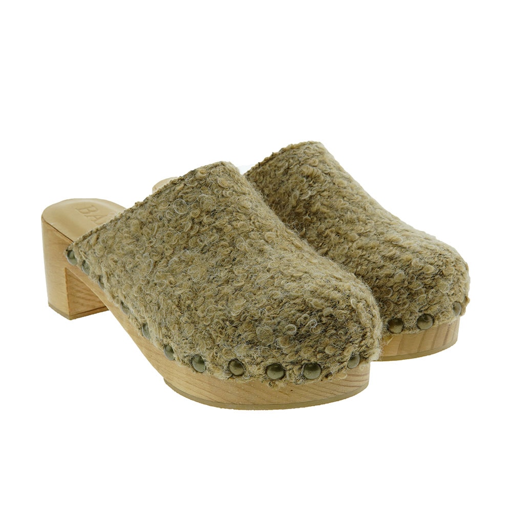 Zuecos invierno tacón borreguillo Baltarini Whitney